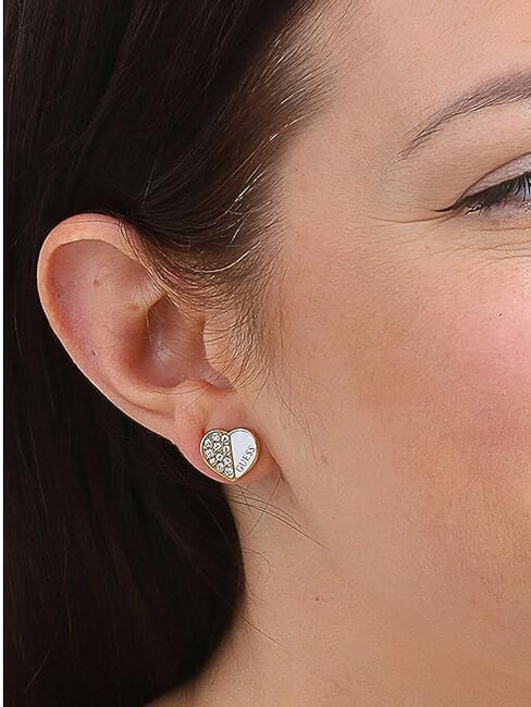 LOVELY GUESS Orecchini a cuore con cristalli oro - Orecchini