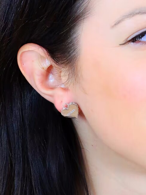 FALLING IN LOVE Orecchini lucchetto a cuore yellow gold - Orecchini