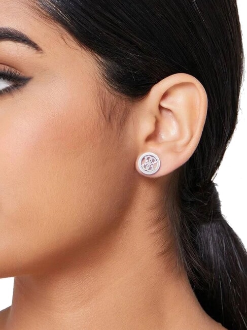 STUDS PARTY Orecchini al lobo con logo 4G SILVER - Orecchini