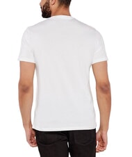GUESS TRIANGLE T-shirt in cotone con stampa purwhite - T-shirt Uomo - 2