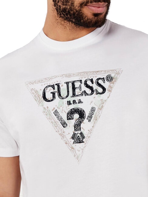 TRIANGLE T-shirt in cotone con stampa purwhite - T-shirt Uomo