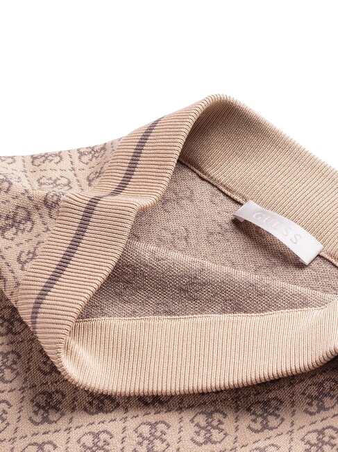 LISE 4G Gonna tubino stretch coffee and travertin - Gonne Donna