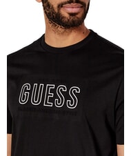 GUESS BSC EMBOSSED LOGO T-shirt con stampa in rilievo jet black multi - T-shirt Uomo - 3