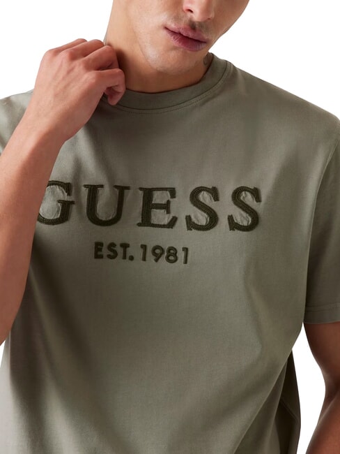 BOX LOGO T-shirt con logo ricamato mossy green - T-shirt Uomo