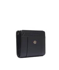 PIQUADRO CIRCLE Portafoglio compatto in pelle Nero - Portafogli Donna - 3