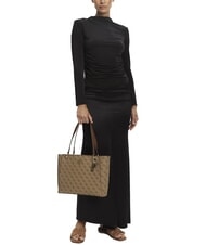 GUESS NOELLE 2  Borsa Tote a spalla latte logo/brown - Borse Donna - 4