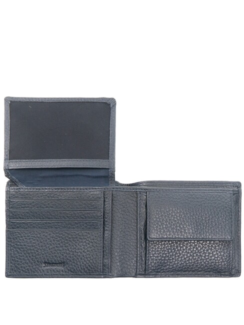 SNAP Portafoglio medio in pelle martellata blu - Portafogli Uomo