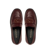 GUESS SHUTTLE3 Mocassino in pelle wine - Scarpe Donna - 3
