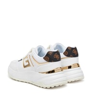 GUESS FONZI Sneakers running White/Brown - Scarpe Donna - 4