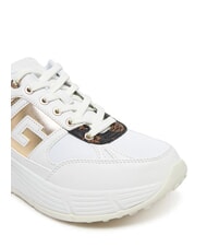 GUESS FONZI Sneakers running White/Brown - Scarpe Donna - 5