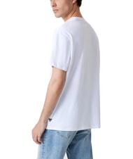 GUESS BSC EMBROIDERY LOGO T-shirt in cotone con logo ricamato purwhite - T-shirt Uomo - 2
