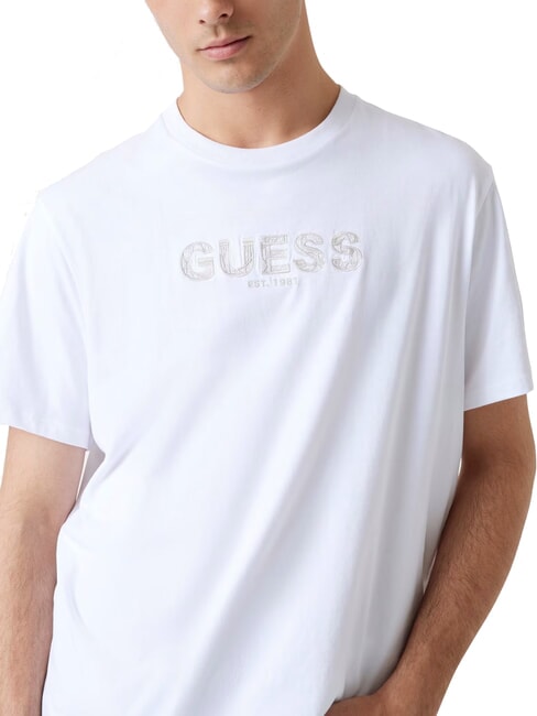 BSC EMBROIDERY LOGO T-shirt in cotone con logo ricamato purwhite - T-shirt Uomo