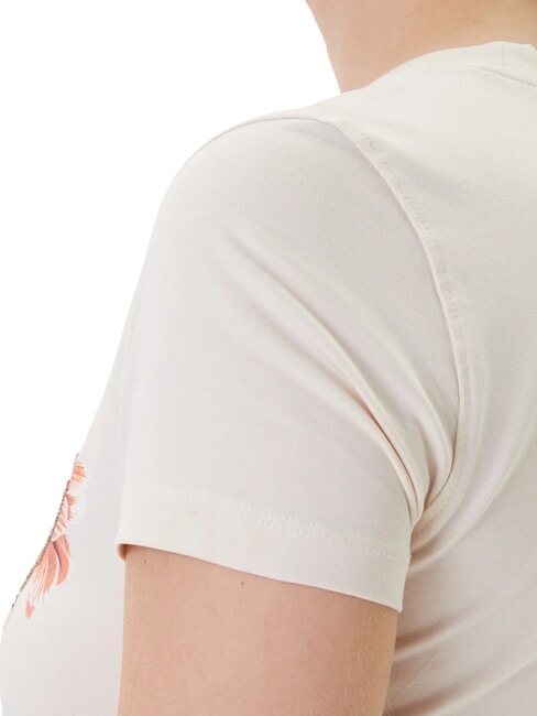 TRIANGLE FLOWERS T-shirt stretch con stampa vanilla blush - T-shirt e Top Donna