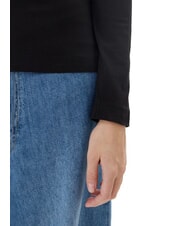 GUESS EMBRO SCRIPT LOGO T-shirt a manica lunga con logo e strass jetbla - T-shirt e Top Donna - 4