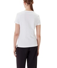 GUESS PEARLS LOVE TRIANGLE T-shirt con stampa e applicazioni purwhite - T-shirt e Top Donna - 2