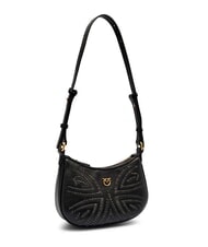 PINKO HALF MOON BABY Borsa a spalla nero-antique gold - Borse Donna - 2