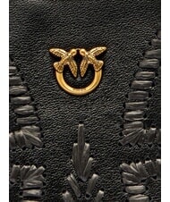 PINKO HALF MOON BABY Borsa a spalla nero-antique gold - Borse Donna - 4