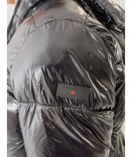 CANADIAN MINGAN Piumino corto lucido con cappuccio recycled shiny black - Piumini Donna - 3