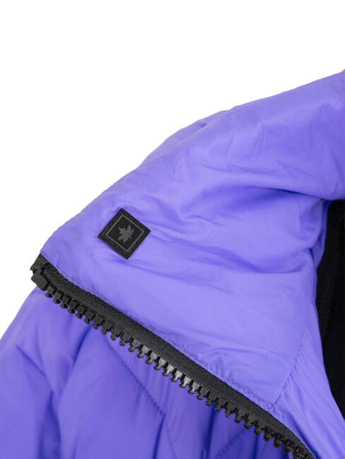 EUGENIE Piumino satin corto con cappuccio purple opulence - Piumini Donna