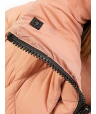 CANADIAN EUGENIE Piumino satin corto con cappuccio cameo brown - Piumini Donna - 4