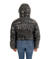 CANADIAN MINGAN Piumino corto lucido con cappuccio recycled shiny black - Piumini Donna - 2