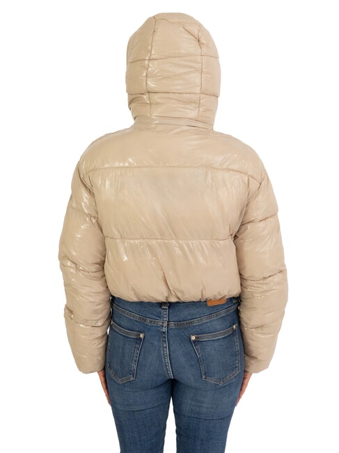 MINGAN Piumino corto lucido con cappuccio recycled glossy goat - Piumini Donna