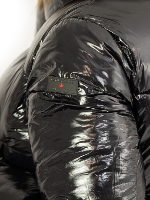 SUMMERSIDE Piumino corto lucido recycled shiny black - Piumini Donna