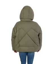 CANADIAN EUGENIE Piumino satin corto con cappuccio olive night - Piumini Donna - 2