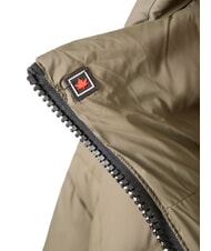 CANADIAN EUGENIE Piumino satin corto con cappuccio olive night - Piumini Donna - 4