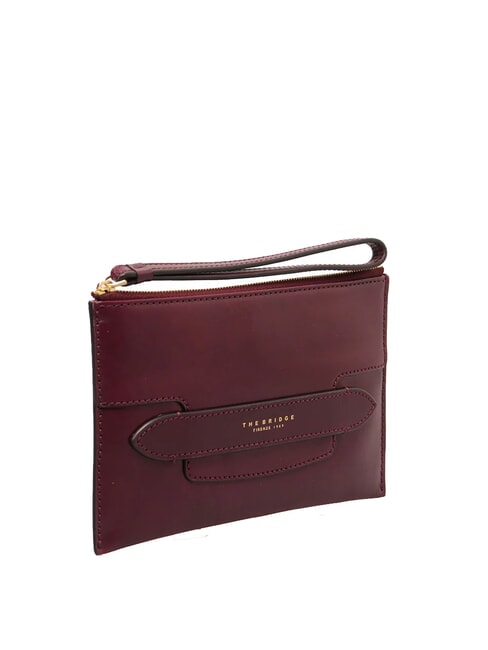 LUCREZIA Pochette con polsierina in pelle grape abb. oro - Borse Donna