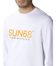 SUN68 ROUND FLUO Felpa a gircocollo stampa logo bianco - Felpe Uomo - 3