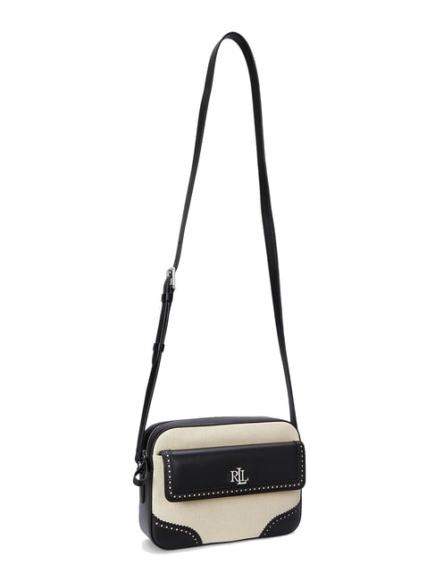 MARCY Borsa camera case in paglia con tasca light natural/black - Borse Donna