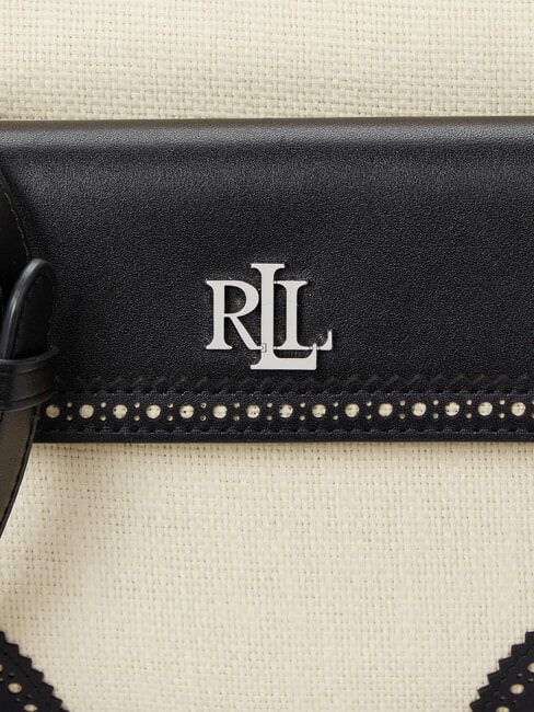 MARCY Borsa camera case in paglia con tasca light natural/black - Borse Donna