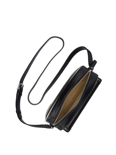 MARCY Borsa camera case in paglia con tasca light natural/black - Borse Donna