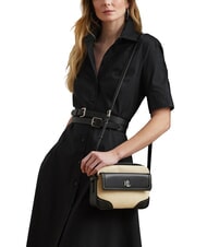 RALPH LAUREN MARCY Borsa camera case in paglia con tasca light natural/black - Borse Donna - 6