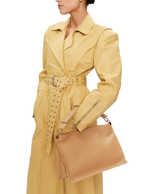 SNIP Borsa a spalla in pelle martellata fre.beige/sunri - Borse Donna