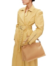 COCCINELLE SNIP Borsa a spalla in pelle martellata fre.beige/sunri - Borse Donna - 4