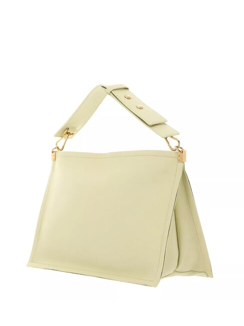 SNIP Borsa a spalla in pelle martellata lime was/pow.pi - Borse Donna
