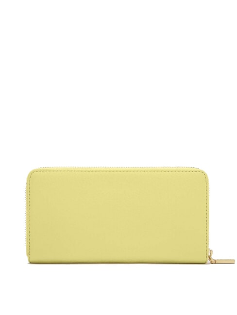 METALLIC SOFT Portafoglio in pelle martellata lime wash - Portafogli Donna