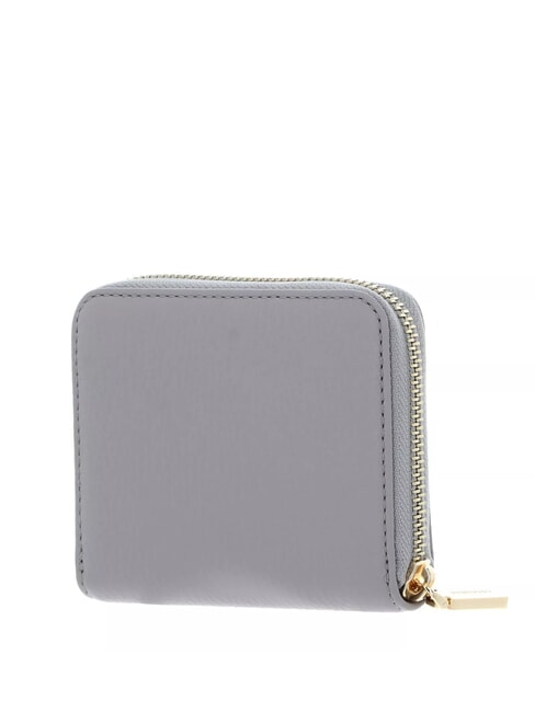 METALLIC SOFT Small leather wallet light grey - Portafogli Donna