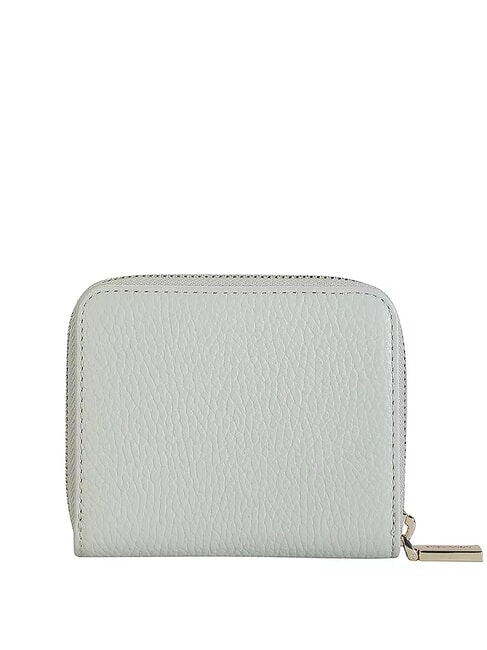 METALLIC SOFT Small leather wallet celadon green - Portafogli Donna