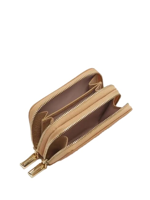 METALLIC SOFT  Portafoglio zip around piccolo fresh beige - Portafogli Donna