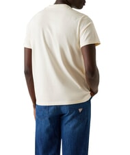 GUESS BOX LOGO T-shirt con logo ricamato pearl white - T-shirt Uomo - 2