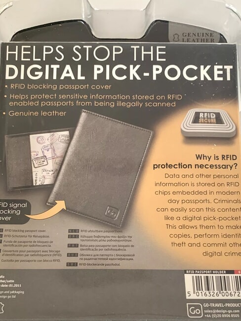 GO  Porta Passaporto in pelle nero - Accessori Viaggio