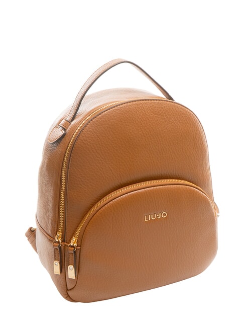 MANHATTAN Zaino medio tondo con tasca ginger bread - Borse Donna