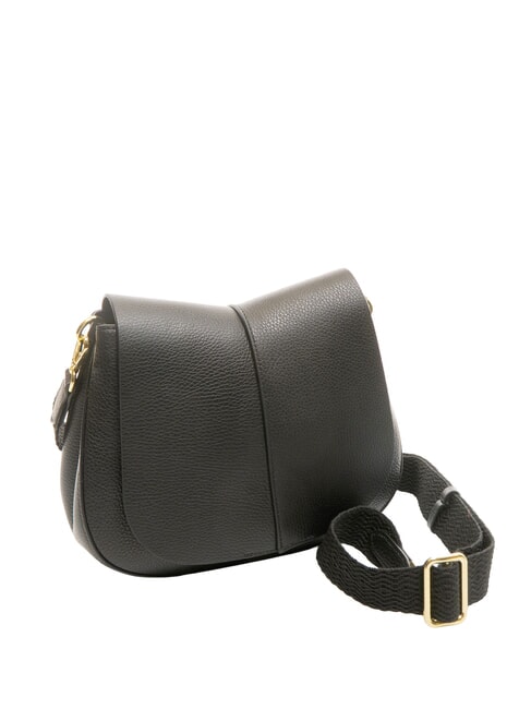 HELENA ROUND Borsa in pelle con doppia tracolla Nero - Borse Donna