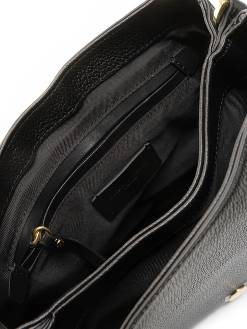 HELENA ROUND Borsa piccola in pelle a tracolla Nero - Borse Donna