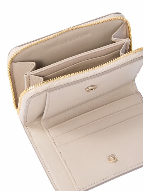 CKJ MINIMAL MONOGRAM Portafoglio medio in pelle chateau - Portafogli Donna