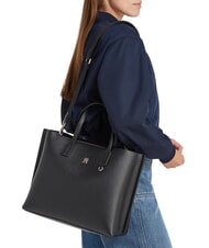 TOMMY HILFIGER TH DISTINCT Borsa a mano, con tracolla removibile black - Borse Donna - 4