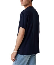 GUESS BSC EMBROIDERY LOGO T-shirt in cotone con logo ricamato smart blue multi - T-shirt Uomo - 2